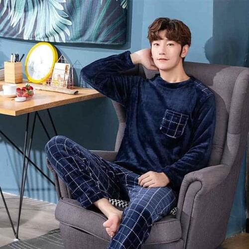 RUILINGSHA Men's Warm Pajamas