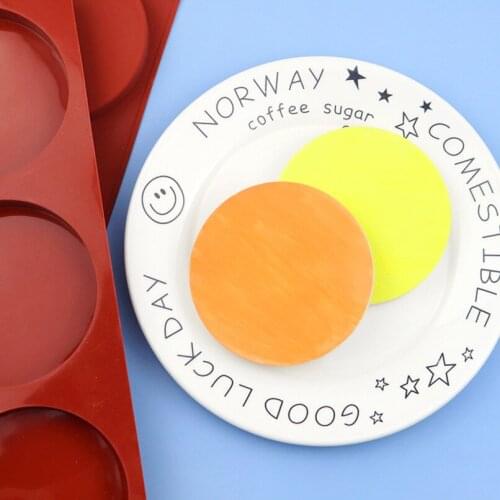 6 Even Disk Silicone Cake Mold Silicone Handmade Round Chocolate Mould XG362