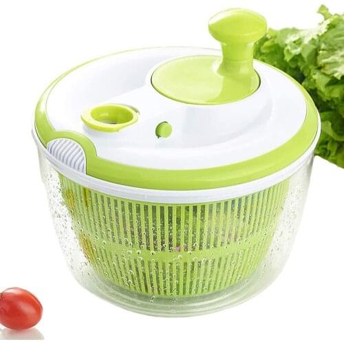 Salad Spinner Large 5 Quarts Fruits and Vegetable Dryer Quick Dry Design Dry off and Drain Lettuce and Vegetable