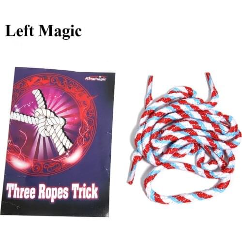 Three Rope Magic Tricks Satge Close Up Magia Rope Magie Four Color Optional Illusion Gimmick Props Toys For Children