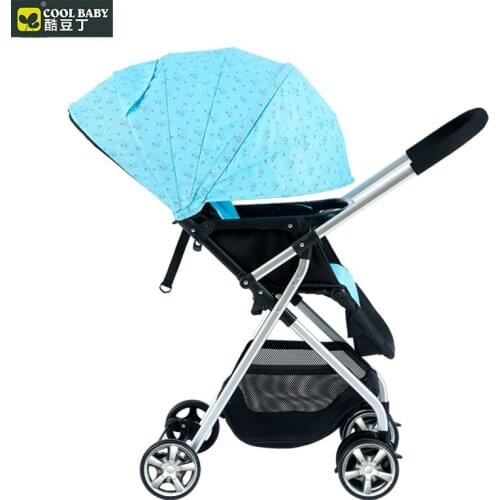 Coolbaby Ultralight stroller Highview Baby Carriage One hand Folding newborn Pram Two-way Shock Absorption Carriage