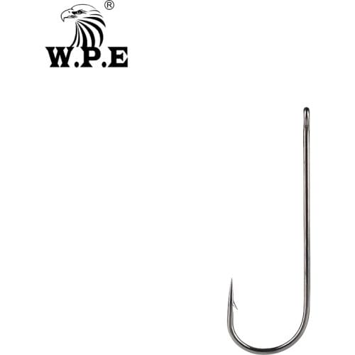 W.P.E 3packs/5packs/lot Fishing Hook 8#-4/0# High Carbon Steel Barbed Hook Aberdeen Carp Fishing Fly Hook Long Shank Pipe Ringed