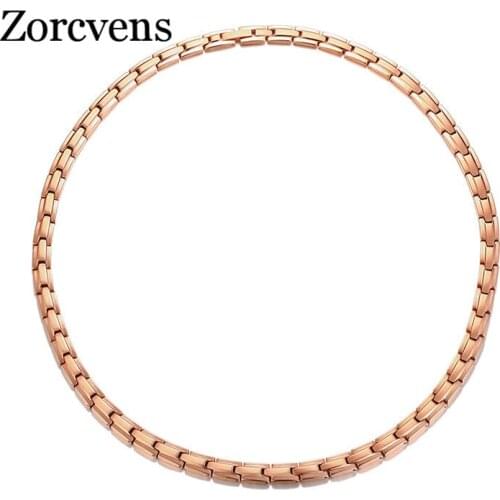 Modyle Therapy Healing Women Choker Necklace Stainless Steel Bio Power Magnetic Necklaces Casual Female Ornaments