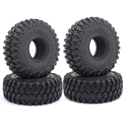 1/10 RC 120MM 1.9" Medium Soft Rubber Rocks Tire Tires for 1:10 RC Car Rock Crawler Axial SCX10 D90 TRX-4 CC01 SCX10 III