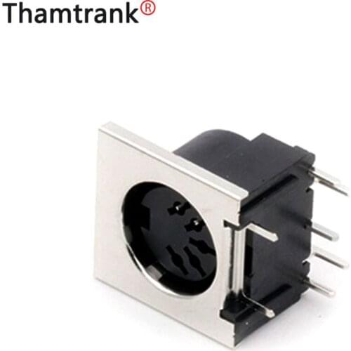 10PCS DIN connector 5 Pin DIN Female Jack Right Angle Panel Mount 90 Degree 5 Pin Female DIN Adapter Solder Type Jack Chassis