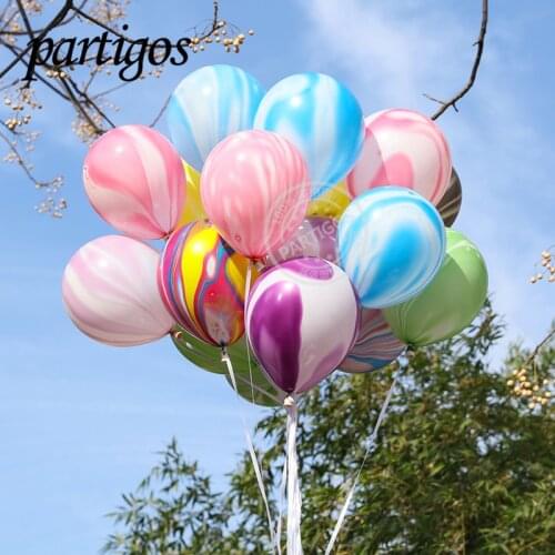 50pcs 10inch Marble Balloon Rainbow Latex globals kids Birthday Party Decor Baby Shower supplies wedding Party helium ballons