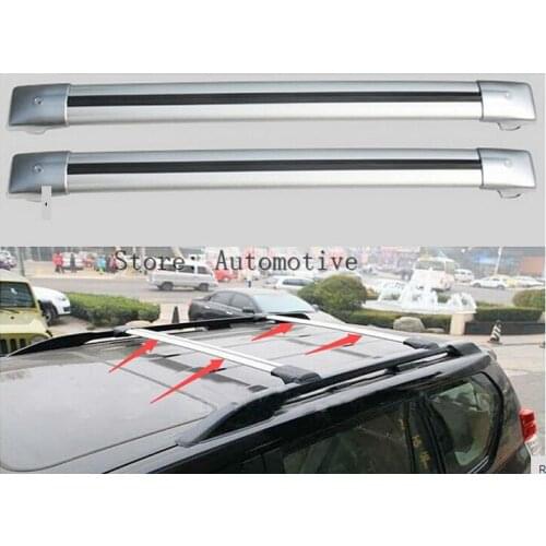 2pcs Aluminium black&silver car Roof rack rails cross bars Luggage carrier For toyota Prado FJ150 2014 2015 2016 2017