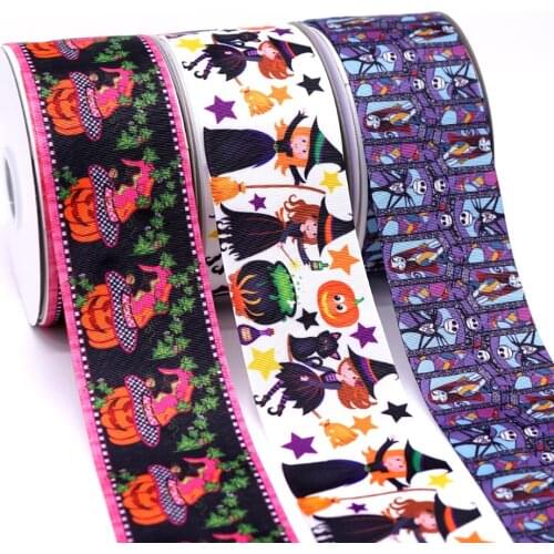 Free shipping 50 yard cartoon printed grosgrain ribbon 31196