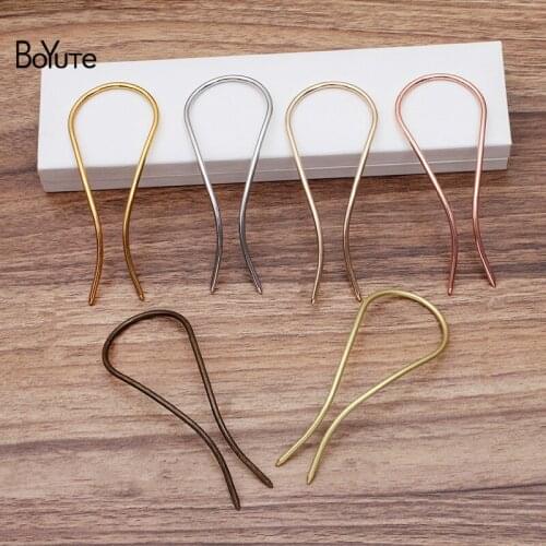 BoYuTe (5 Pieces/Lot) 100*3MM Metal Brass Arch Hair Fork Hairpin Diy Handmade Hair Accessories Materials Wholesale