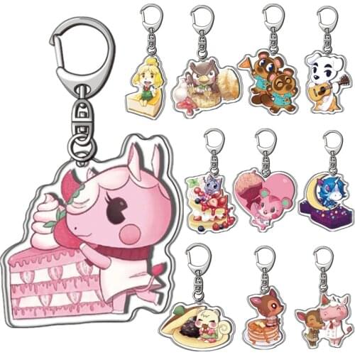 Animal Crossing Keychain Toy Acrylic Pendant Double-sided Animal Forest Friends Association
