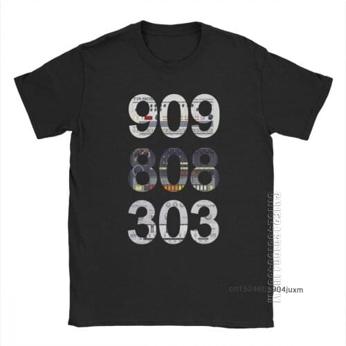Roland 909 808 303 Classic Synth Drum Machine.Png T Shirt Man Brand Tops Popular T Shirts O Neck Pure Cotton Tees