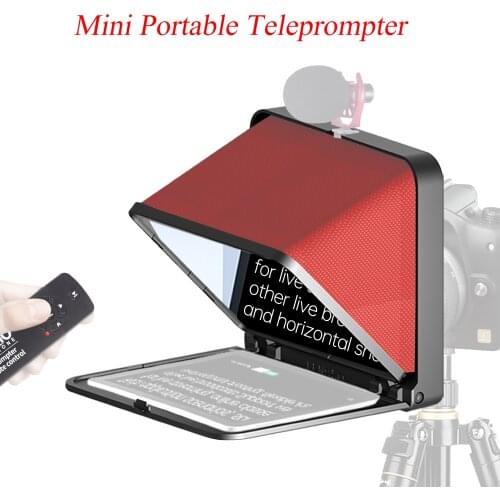 LENSGO Teleprompter fold Portable for Smartphone 7.9 inch Tablet iPad Prompter Reader prompteur for phone DSLR camera Video