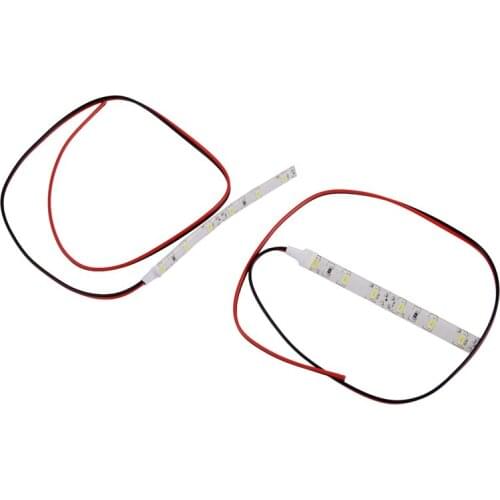 2x 10cm 12V White 6 LED 5630 SMD Strip Lights For Car Boat Motor Van Waterproof