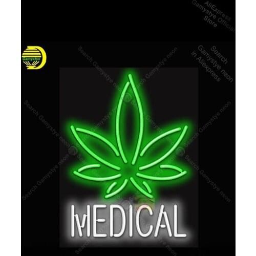 Medical with Leaf Neon Light Sign Glass Tube Neon Bulb Sign Decor Wall Store Coffee Neon Tube Neon Shop Cool Neon Signs Bar Neon