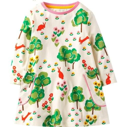Melario Girls Print Dress 2020 New Autumn Kids Girl Princess Dress Children Casual Costumes Cute Pattern Baby Clothes
