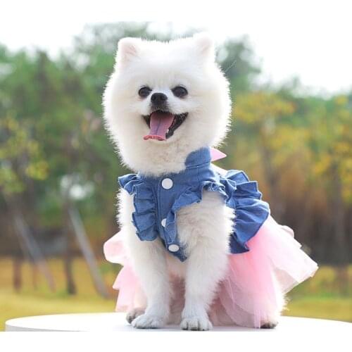 Fashion Dog Costume Dog Dress Cat Clothes Skirt Princess Dress Wedding Bow Clothes Pet Dog Clothes for Small Medium Dogs