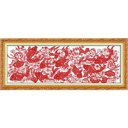 Rich and have a surplus(5)(paper-cuts) cross stitch kit 14ct 11ct count print canvas stitching embroidery kits