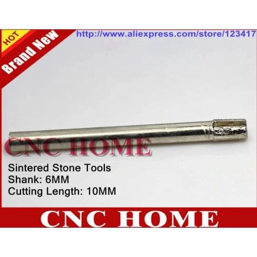 5 Pcs 6mm Flat End Straight Slot Sintered Diamond CNC Milling Tools, Cutter Tool Set Router Bits for Cutting Stone Granite Tiles