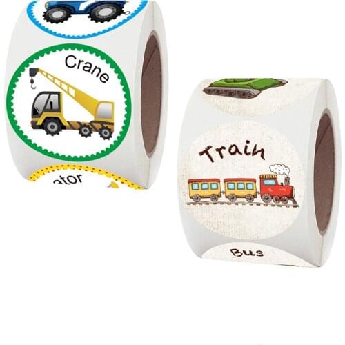 500Pcs/Roll Childrens Reward Stickers Holiday Decoration Gift Series Stickers Labels Car Printed Sealing Sticker Stationery