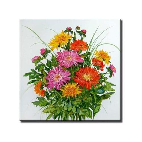 NEW 100% hand-painted canvas oil painting high quality Household adornment art flower pictures Matching framework DM-15071817