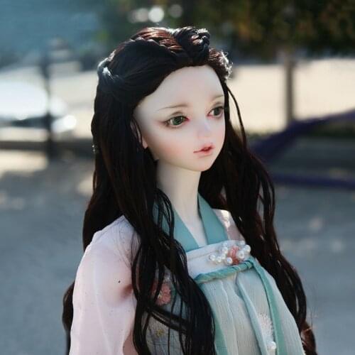 [PF] Blonde/Pink/Black Curly Wavy Wig For 1/6 1/4 MSD 1/3 SD DZ AOD LUTS BJD Doll Dollfie