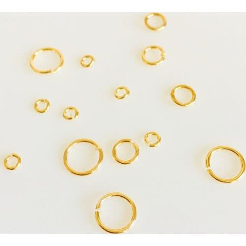 Wholesale 100 pcs/lot golden gold plated split open rings jump rings jewelry findings components accessories DIY for women