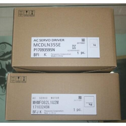 Brand New & Original Panasonic A6 Series, 750w servo motor with drive MHMF082L1U2M and MCDLN35SE