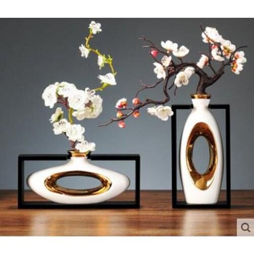Nordic country modern ceramic vase, creative ceramic crafts, home study desktop decoration gift
