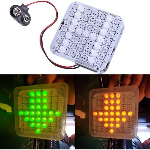 DIY Kit LED Dot Matrix Display Screen Tri-color Gradient LED Breathing Light DIY Characters Electronic Components Weld Practice