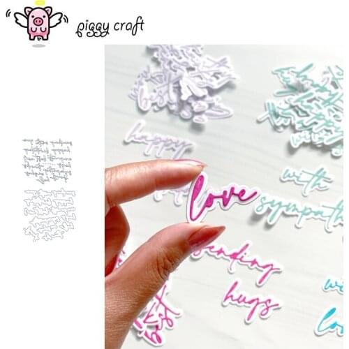 Piggy Craft metal cutting dies cut die mold Letter decoration Scrapbook paper craft knife mould blade punch stencils dies