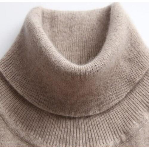 Soft Cashmere Elastic Sweaters and Pullovers for Women Autumn Winter Turtleneck Female Wool Knitted Brand Sweater