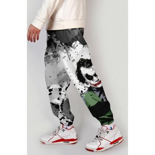 Loose Cargo Pants Haha Joker casual pants Harajuku Streetwear Elastic Waist Harem Hip Hop Joggers Pants New Horror Accessories