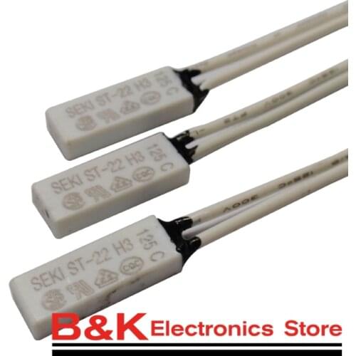 Thermal Cut Off ST-22 SEKI Heat Protector 50 55 60 65 70 80 90 95 100 110 125 150 Degrees Normally Closed 5A 250V Fuse control