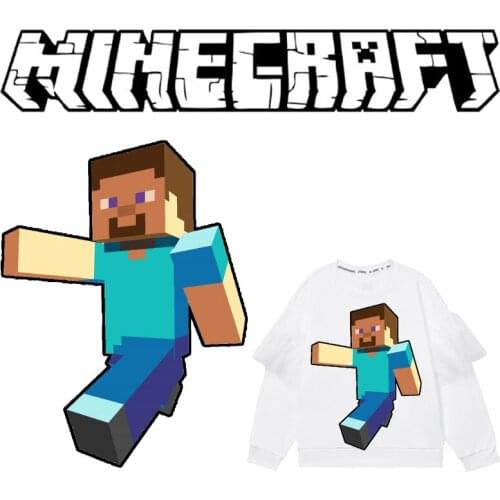 Game Cartoon Boy Patches Letter Thermal Stickers on Clothes Iron-on Transfers for Clothing Thermoadhesive Patch Diy Applique