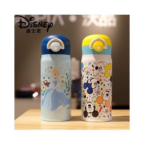 Disney Princess Mickey Minnie Anime Figures Cartoon Product Cosplay Thermoses Water Bottle Warm Gift