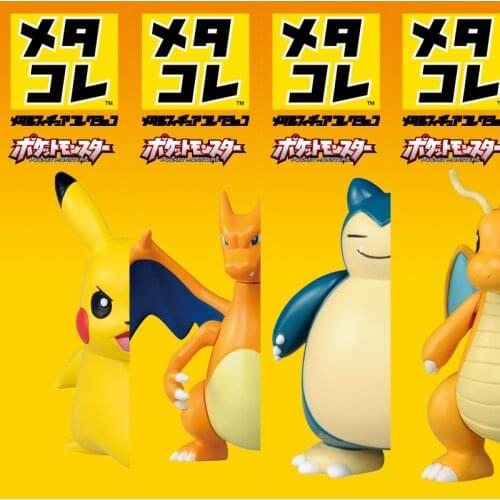 Tomy Pokemon Dragonite Pikachu Figure Takara Tomy Diecast Snorlax Charizard Metal Toy Model Kids Toys Collection Gift