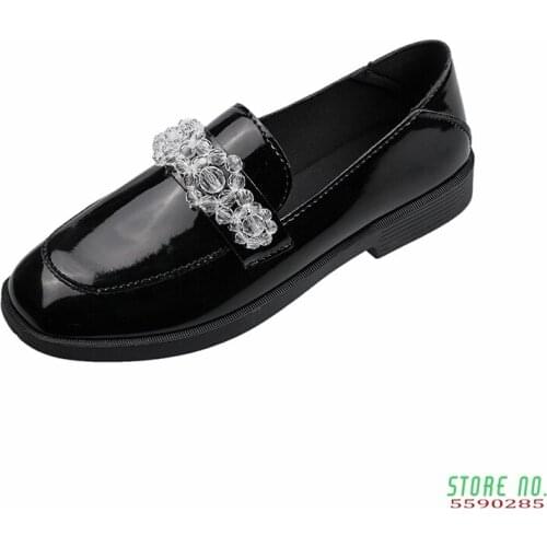 Women Shoes Summer Low Heel String Bead All-match Slip-On Soft Casual Loafers British Style JK Shallow Office Shoe