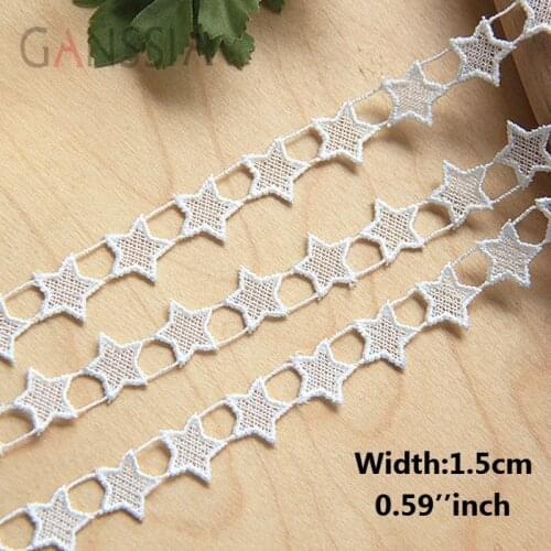 1yard Width:1.5cm Exquisite Star Shape Design Lace Water-soluble Embroidery Lace Sewing Garment, DIY Accessories(ss-375)