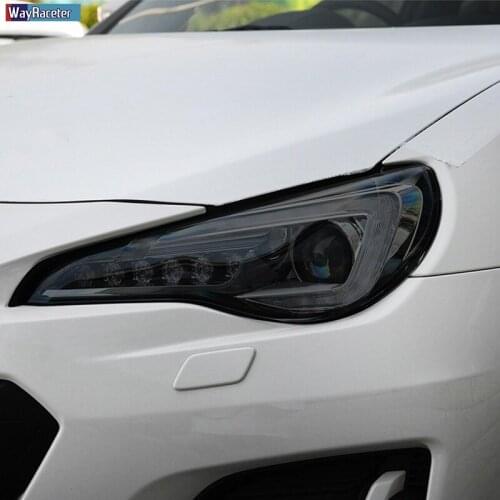 2 Pcs Car Headlight Protective Film Headlamp Restoration Transparent Black TPU Sticker For Subaru BRZ 2013-Present Accessories