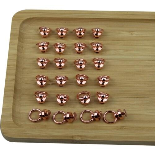 20Pcs Rose gold Phone Shell Rivets Button Stud Screw Nail Rivet Screw Back Leather for Sewing Handmade DIY Accessories Material