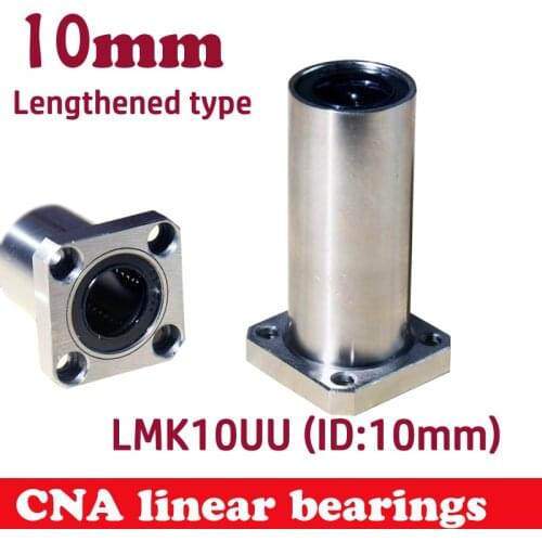 4pcs/lot Free shipping LMK10LUU long type 10mm flange linear bearing CNC Linear Bush