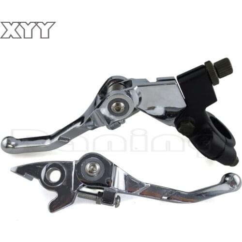 Motorcycle pit dirt bike 7/8" 22mm Aluminum Folding Clutch Brake Lever Set For Drum Brake Honda Motorcycle ATC Quad