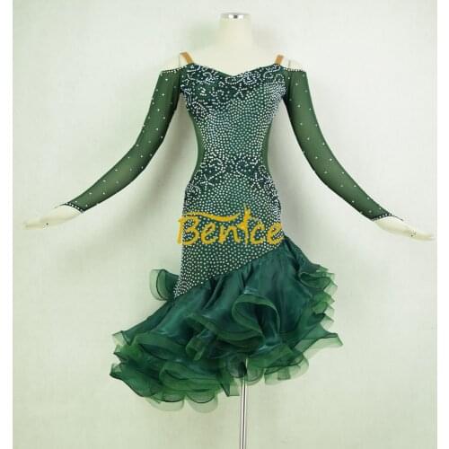 Free Shipping Latin Dance Skirt For Women Professional Sumba Dancing Skirt Adult Rumba QiaQia Latin Dress Latin Performances Dre