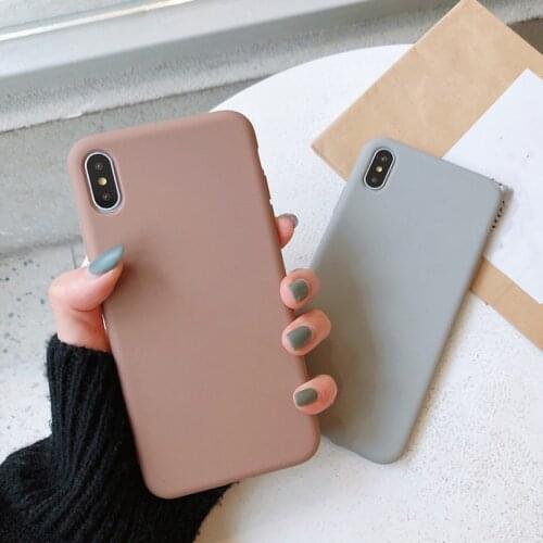 Ultra Thin Stylish Color Candy Case For iPhone 12 11 Pro X XR XS MAX 7 8 6 Plus Cute Colorful Matte Silicone soft Cover