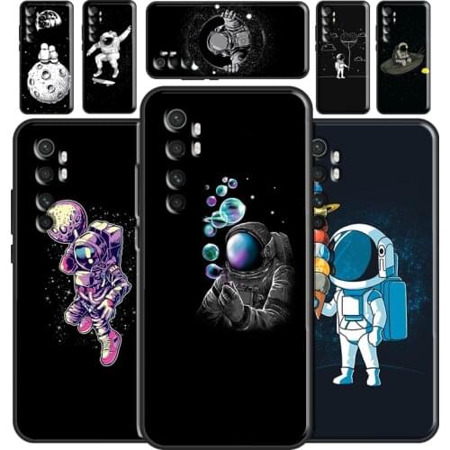 Space Starry Sky Moon astronaut Case For POCO M3 Pro F3 POCO X3 Pro Cover For Xiaomi Mi 11 Ultra 9T 10T Pro Note 10 Lite