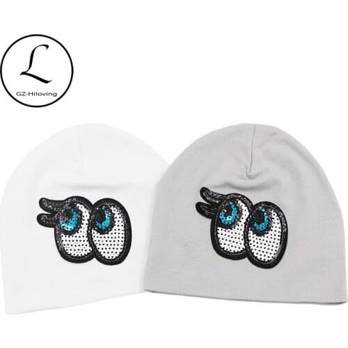 GZHilovingL 2018 Brand Baby Cap Cartoon Eye Double Cotton Knit Beanie Hats For Toddler Boys Girls Spring Autumn Winter Skullies