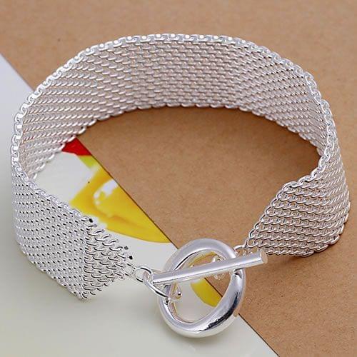 H004 free shipping bracelet, free shipping fashion jewelry Web Bracelet /atvajlca aqjajhqa silver color