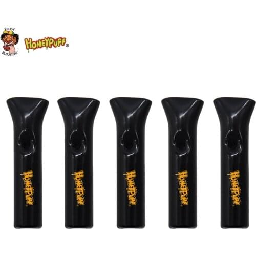 HONEYPUFF Premium Flat Rolling Glass Filter Tips Glass Mouth Tips Easily Cleaned 100% Reusable Hand Rolls Paper Holder
