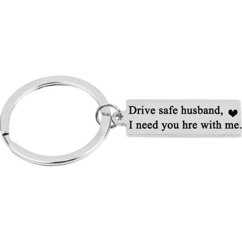 Customized Letter Blank Jewelry Stainless Steel Circle Keychain Men And Women General Personalized Family Car Chain DIY Jewelry