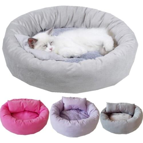Cat Beds Mats House Sleeping Soft Cotton Comfortable Kennel Stuffed Pet Pillow Sleeping Bed Samll Dogs Detachable Cats Supplies